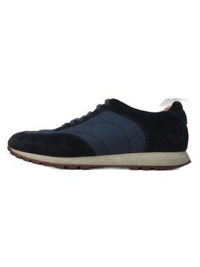 Loro Piana Weekend Walk Sneakers Suede Contrast Navy 40